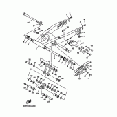 Схема вузла: Задній важіль та підвіска Yamaha TT-R250 TT-R250