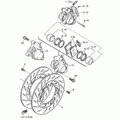 Схема узла: Передний тормоз Yamaha FZX750