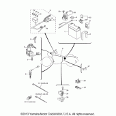Схема узла: Электрооборудование (2) Yamaha XV1900 Stratoliner Midnight