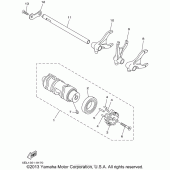 Схема узла: Копирный вал и Вилки Yamaha XVS1100 V-Star Custom