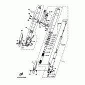 Схема узла: Вилка передней оси Yamaha XV1700 Road Star Warrior