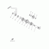 Схема вузла: Привід стартера Yamaha TTR125 TT-R125