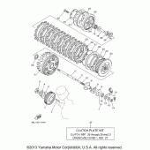Схема узла: Сцепление Yamaha XVS1100 V-Star Classic