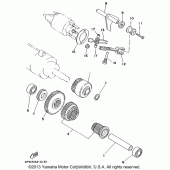 Схема вузла: Привід стартера Yamaha XV1100 Virago