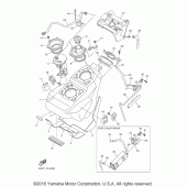 Схема вузла: Паливний бак Yamaha VMX17 V-MAX