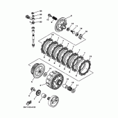 Схема узла: Сцепление Yamaha YZ125