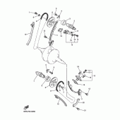 Схема вузла: Розподільний вал та Ланцюг ГРМ Yamaha XVS250 Drag Star