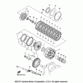 Схема вузла: Зчеплення Yamaha XVS1300 V-Star Tourer