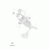 Схема вузла: Задня підвіска Yamaha XT660 XT660Z Tenere