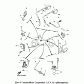 Схема вузла: Електроустаткування 1 Yamaha XVS1300 Stryker Bullet Cowl Cruiser
