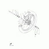 Схема узла: Переднее колесо Yamaha YZ250 YZ250F