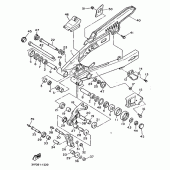 Схема узла: Задний рычаг и Подвеска Yamaha XTZ660 Tenere