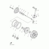 Схема узла: Сцепление Yamaha YZ426F
