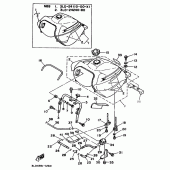 Схема вузла: Паливний бак Yamaha XTZ750 Super Tenere