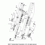 Схема вузла: Вилка передньої осі Yamaha YZ450F YZ450FX