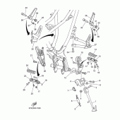 Схема узла: Подножки и Подставка Yamaha MT03 MT-03