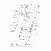 Схема вузла: Вилка передньої осі Yamaha XV1900 Midnight Star