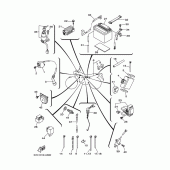 Схема вузла: Електроустаткування 1 Yamaha TW225