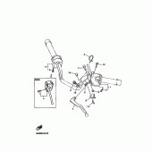 Схема узла: Пульт управления рулевой и Рычаг Yamaha FZS600 FAZER