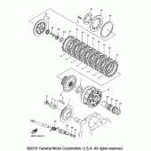 Схема вузла: Зчеплення Yamaha XVS950 V-Star Tourer
