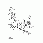 Схема узла: Пульт управления рулевой и Рычаг Yamaha ST225 Bronco