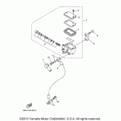 Схема вузла: Передній гальмівний циліндр Yamaha XVS650 V-Star Classic
