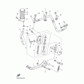 Схема вузла: Задній гальмівний циліндр Yamaha XJR1300
