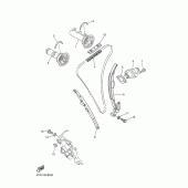 Схема вузла: Розподільний вал та Ланцюг ГРМ Yamaha YZ450F YZ450F