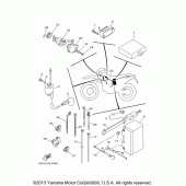 Схема вузла: Електроустаткування (1) Yamaha TT-R250 TT-R250