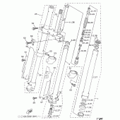 Схема вузла: Вилка передньої осі Yamaha WR250 WR250Z
