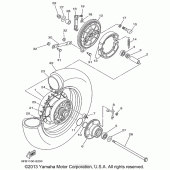Схема узла: Заднее колесо Yamaha XVS650 V-Star Custom