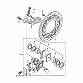 Схема вузла: Задня гальмівна підтримка Yamaha XVS1100 Drag Star