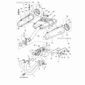 Схема вузла: Вихлопна система Yamaha MT03 MT-03