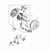 Схема вузла: Генератор Yamaha XT350 XT350