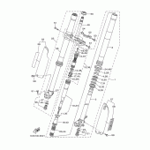 Схема вузла: Вилка передньої осі Yamaha YZ250 YZ250