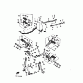 Схема вузла: Підніжки та Підставка Yamaha XV1100 Virago Special