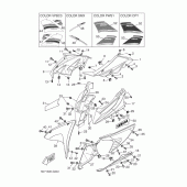 Схема узла: Облицовочные элементы 1 Yamaha YZF-R125