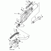 Схема узла: Выхлопная система Yamaha XT600 XT600