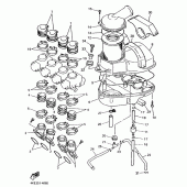 Схема вузла: Впускна система Yamaha XJ600 Diversion (Naked)