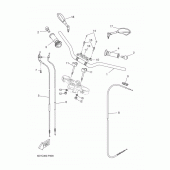 Схема узла: Руль и Тросики Yamaha MT125 MT-125