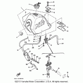 Схема узла: Топливный бак (Calinia) Yamaha XT350 XT350