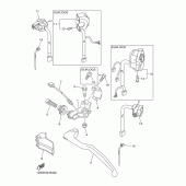 Схема узла: Пульт управления рулевой и Рычаг Yamaha WR450F