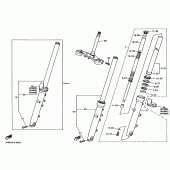 Схема узла: Передняя вилка2 (4HM3,4HM5,4HM6,4HM9,) Yamaha XJR400