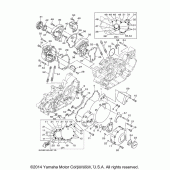 Схема узла: Крышки картера (1) Yamaha XV1700 Road Star Midnight Silverado