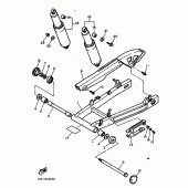 Схема узла: Задний рычаг и Подвеска Yamaha FZX750
