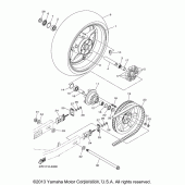Схема вузла: Заднє колесо Yamaha XVS1300 Stryker