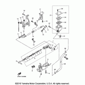 Схема вузла: Задній гальмівний циліндр Yamaha XVS1300 Stryker Bullet Cowl Cruiser