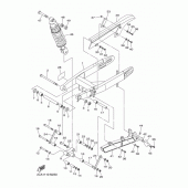 Схема вузла: Задній важіль та підвіска Yamaha XVS1300 V-Star Deluxe