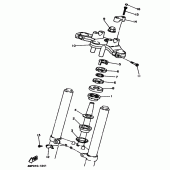 Схема вузла: Рульовий механізм Yamaha XJ400 Diversion (S-TYPE)