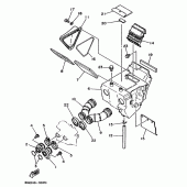 Схема узла: Впускная система Yamaha XT350 XT350